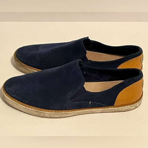 UGG Adley Blue Suede Slip On Women Slip On Sneaker - Picture 1 of 16